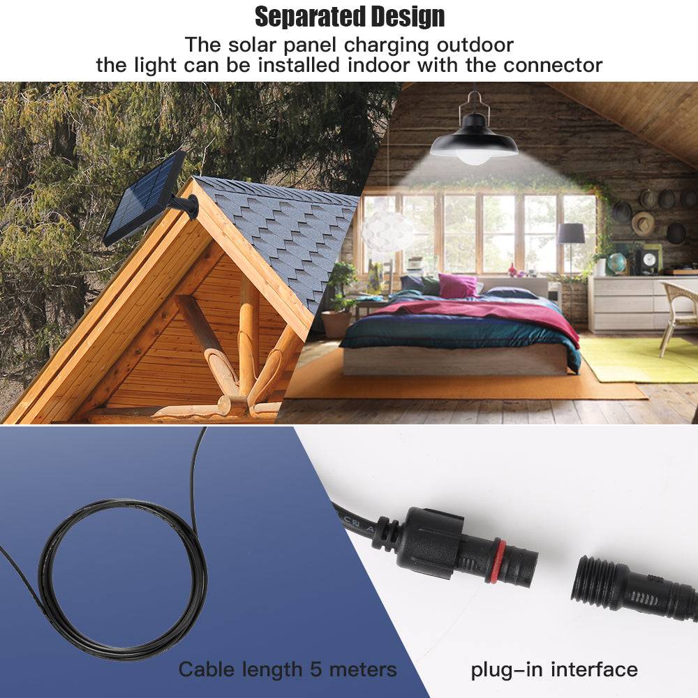 Lumisky - Suspension d'extérieur nomade solaire WAREN Noir Metal D18cm - Imagen 8