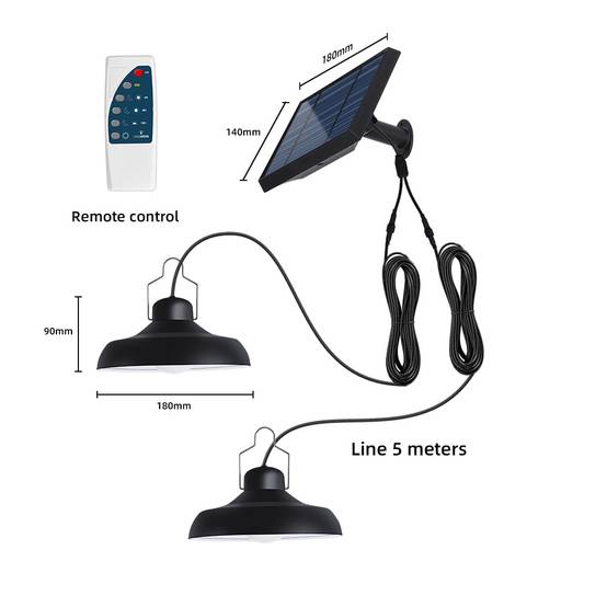 Lumisky - Suspension d'extérieur nomade solaire WAREN Noir Metal D18cm - Image 7