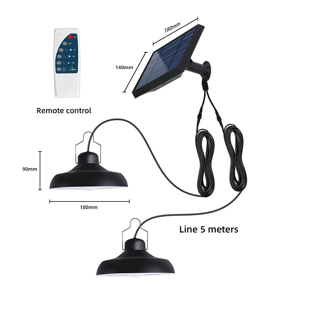 Lumisky - Suspension d'extérieur nomade solaire WAREN Noir Metal D18cm - Imagen 7