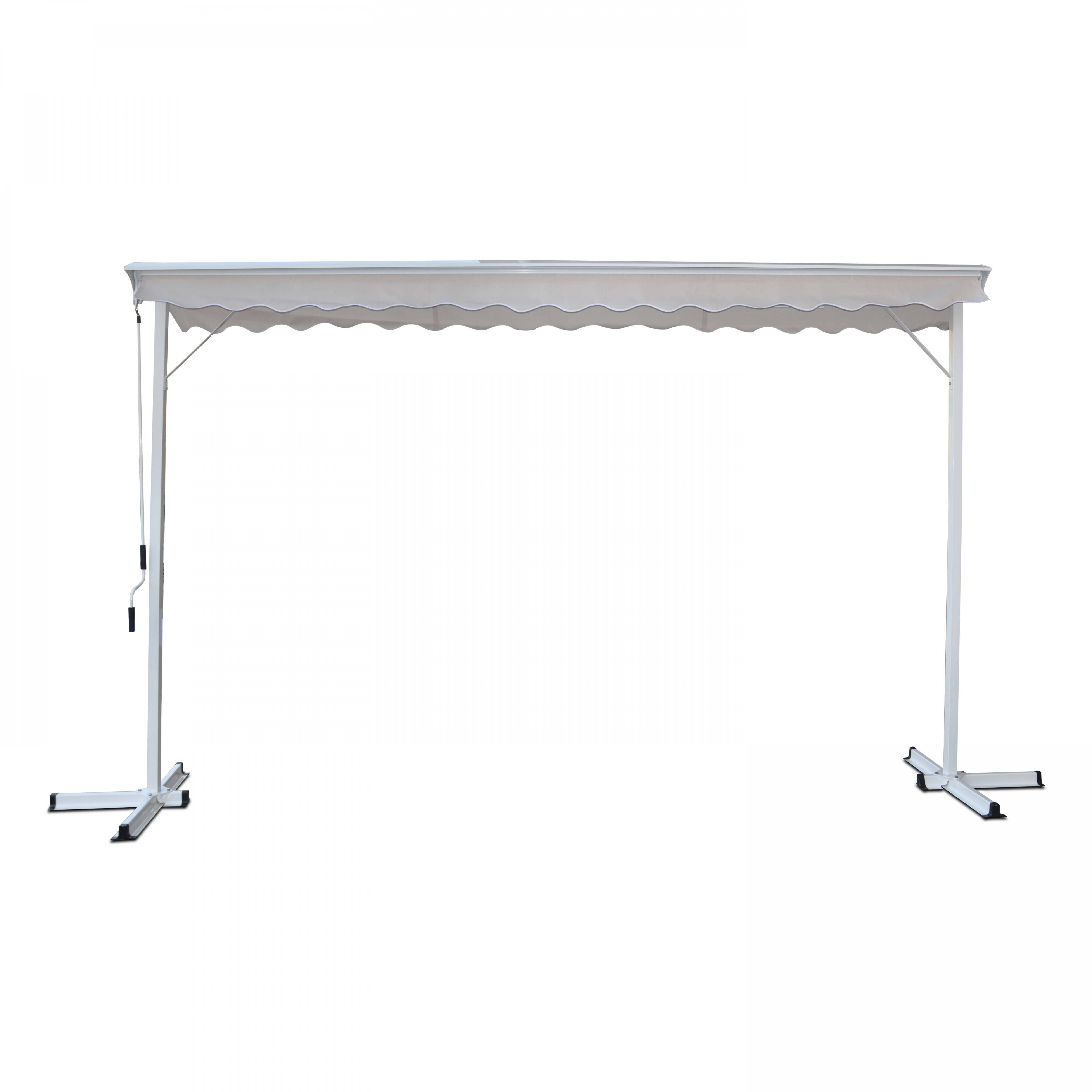 Oviala - Store double pente avec coffre 3 x 4 m en aluminium écru
Delgada - Oviala - Imagen 5