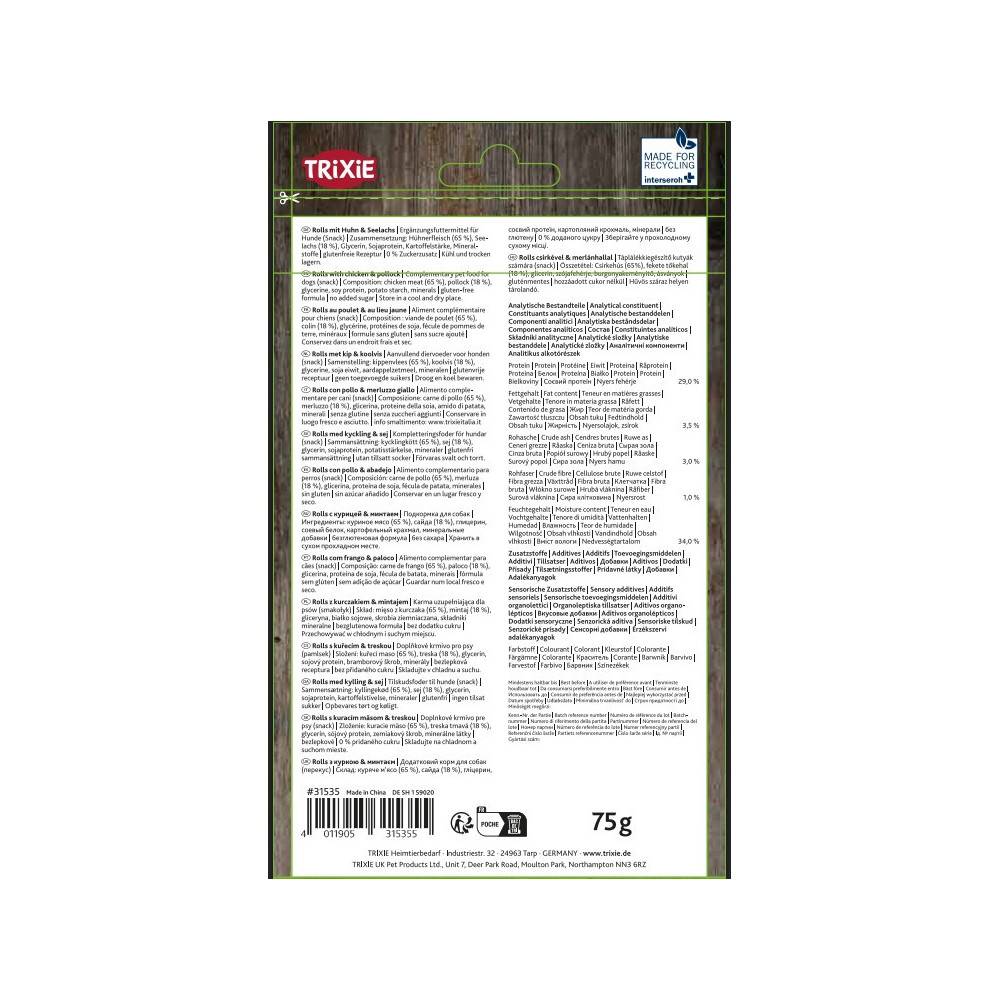 Trixie - Trixie - Friandise  poulet colin pour chien 75 gr - Imagen 3