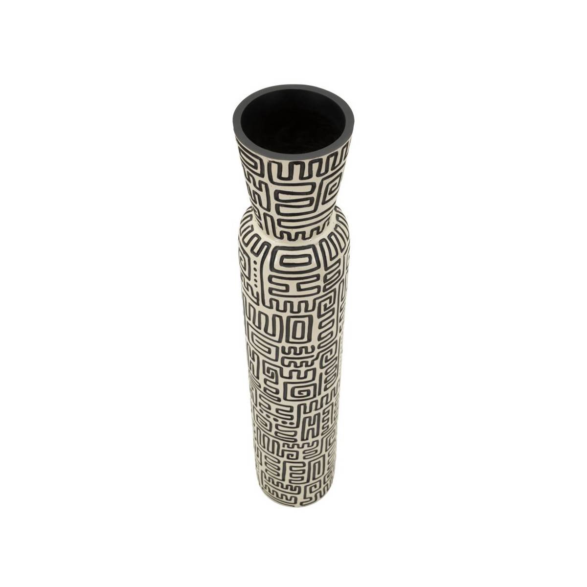 Paris Prix - Vase Design "Nairobi" 86cm Blanc & Noir - Image 2