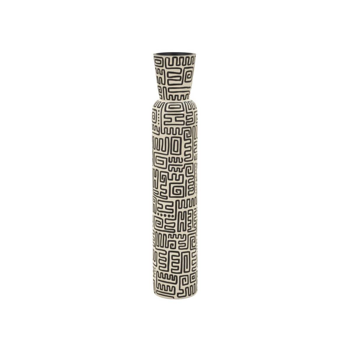 Paris Prix - Vase Design "Nairobi" 86cm Blanc & Noir - Image 1