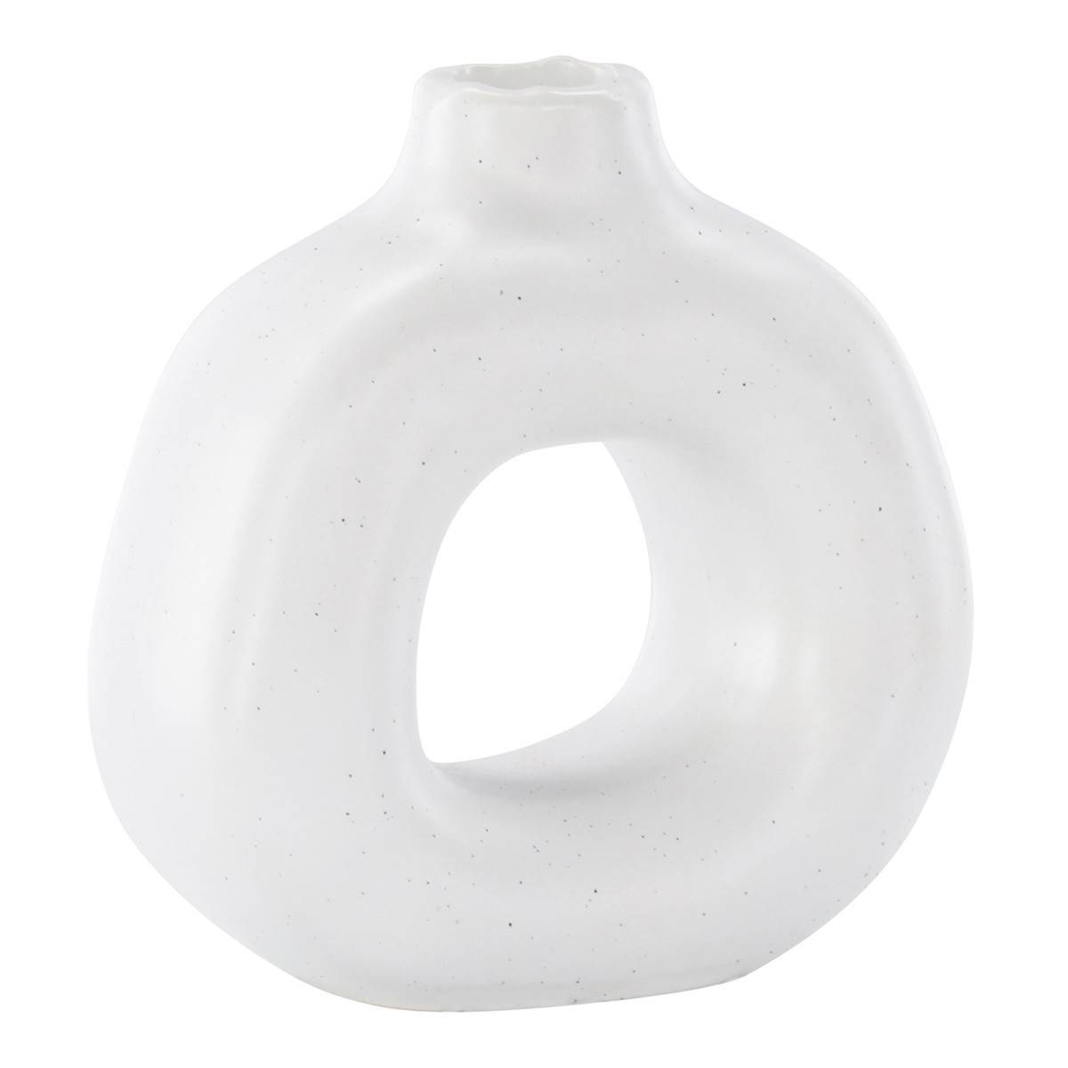 Bougeoir Design en Céramique "Judi" 13cm Blanc - Image 1