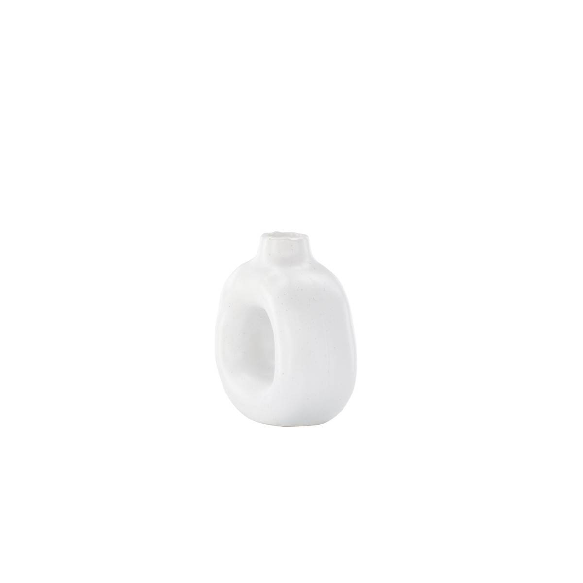 Bougeoir Design en Céramique "Judi" 13cm Blanc - Image 4