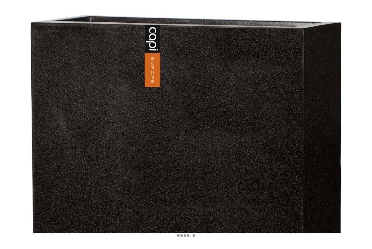 Artificielles - Bac en pures Fibres Baya Ext. Jardinière L 100 x 40 x H55 cm Noir - dimhaut: H 55 cm - couleur: Noir