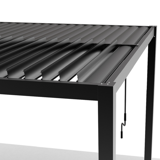 Pergola bioclimatique autoportante aluminium anthracite 12 m² X-METAL - Image 6