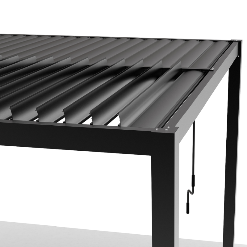 Pergola bioclimatique autoportante aluminium anthracite 12 m² X-METAL - Image 6