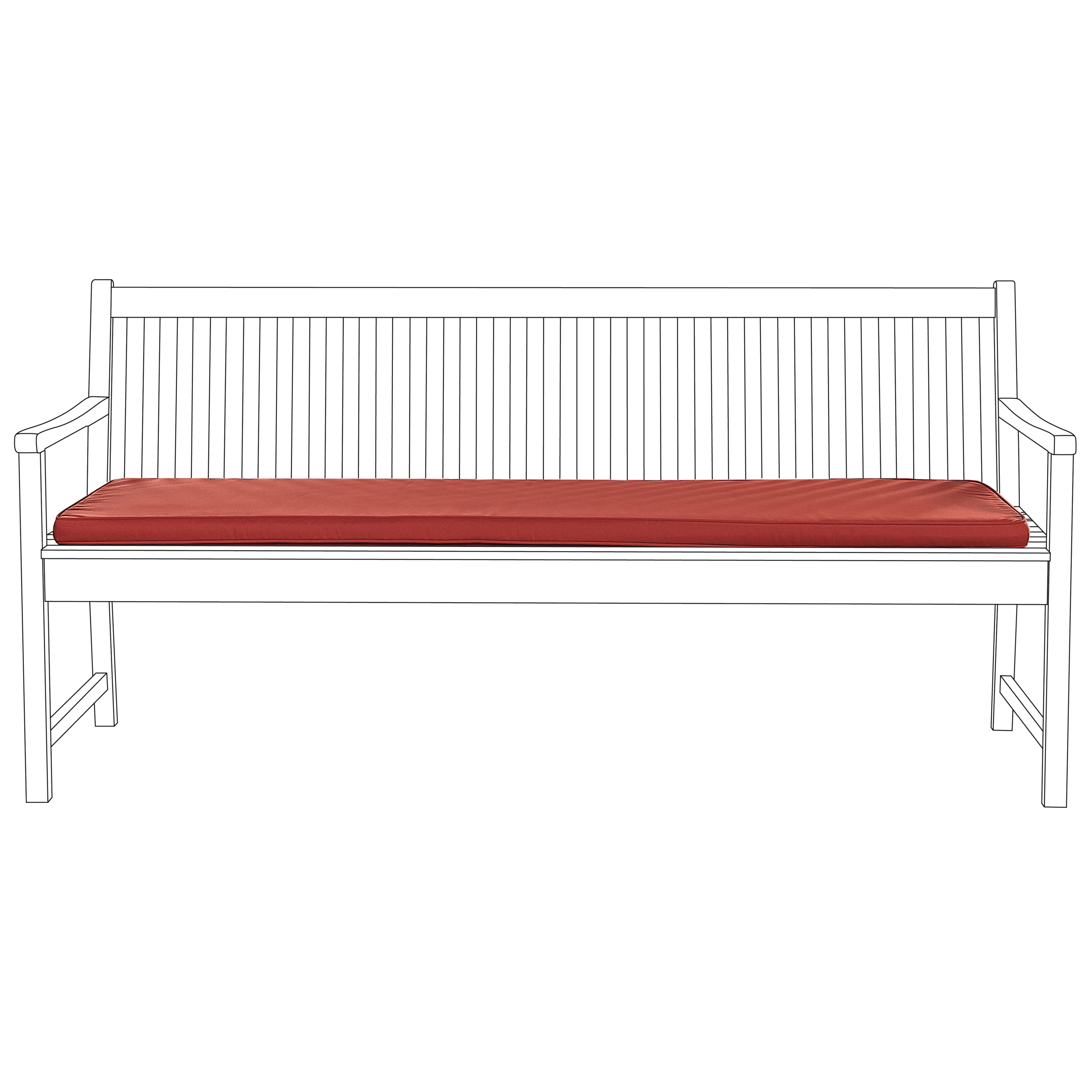 Beliani - Coussin d'assise d'extérieur Polyester Rouge foncé VIVARA - Beliani - Imagen 2