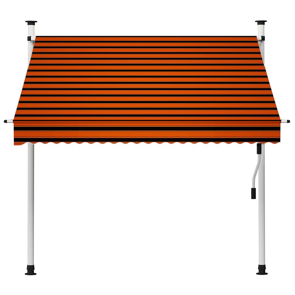 Store banne | Auvent manuel rétractable 200 cm Orange et marron Maison Chic - Image 1