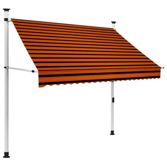 Store banne | Auvent manuel rétractable 200 cm Orange et marron Maison Chic - Image 2