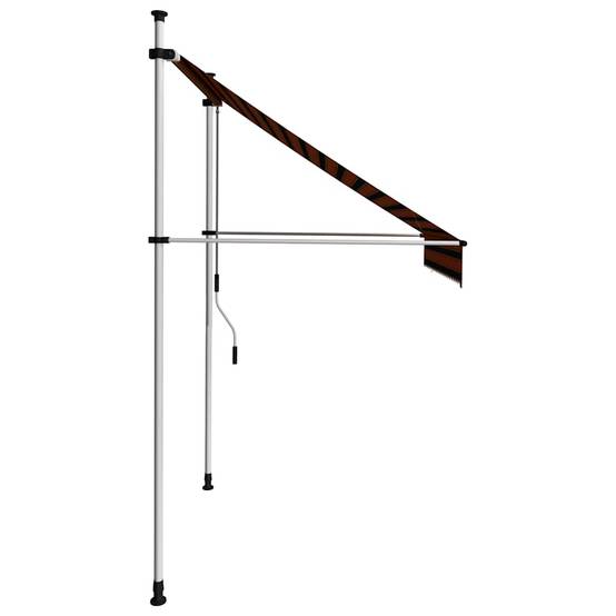 Store banne | Auvent manuel rétractable 200 cm Orange et marron Maison Chic - Image 3