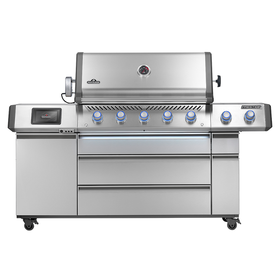 Napoleon - Barbecue à gaz Prestige PRO 665 + Sizzle Zone + Brûleur arrière - Inox - Image 1