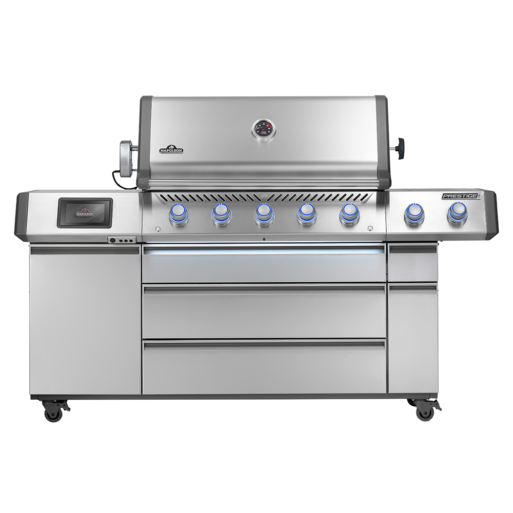 Napoleon - Barbecue à gaz Prestige PRO 665 + Sizzle Zone + Brûleur arrière - Inox - Image 1