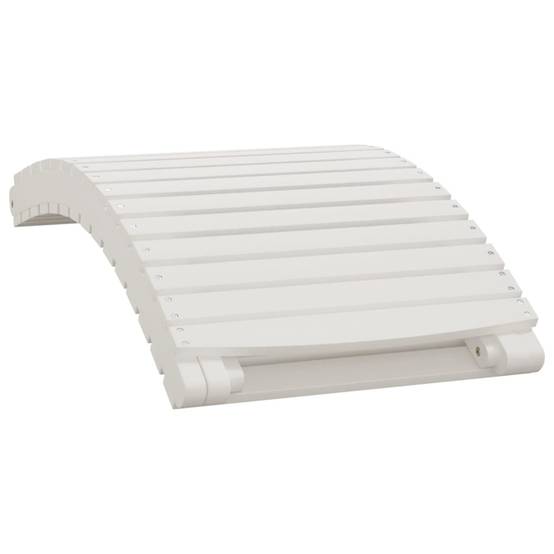 Helloshop26 - Transat chaise longue bain de soleil lit de jardin terrasse meuble d'extérieur 184 x 55 x 64 cm bois massif d'acacia blanc - Imagen 5