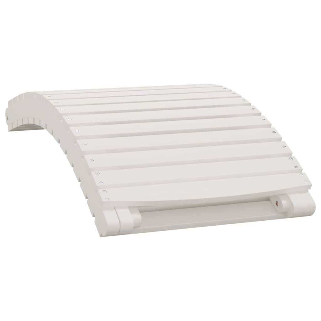 Helloshop26 - Transat chaise longue bain de soleil lit de jardin terrasse meuble d'extérieur 184 x 55 x 64 cm bois massif d'acacia blanc - Imagen 5
