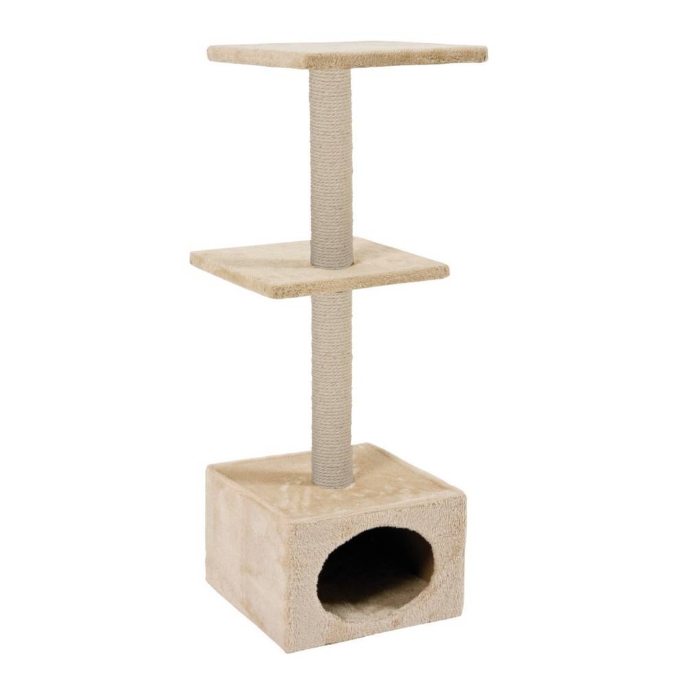 Zolux - Arbre à chat  Duo 30 x 30 cm x hauteur 83 cm  beige pour chats et chatons. - Image 1