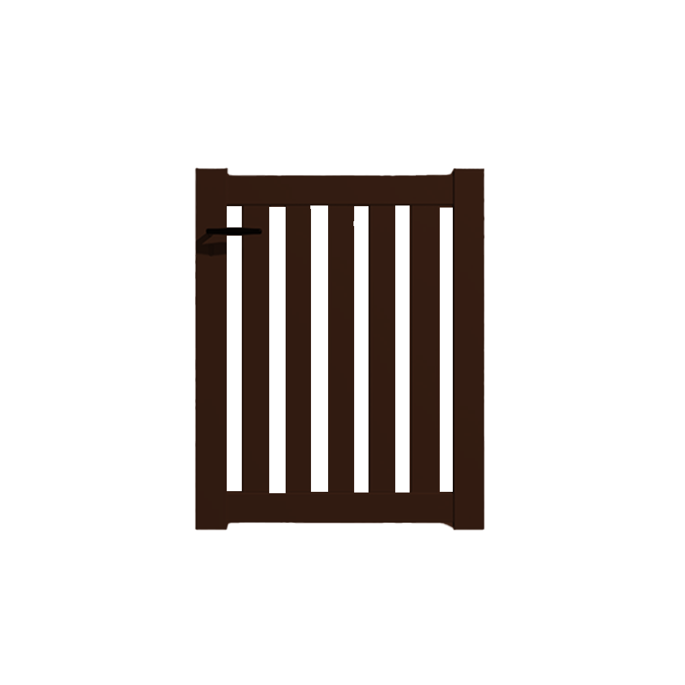 Portail Packit - Portillon alu modèle ajouré en kit dim. L.1000 (entre piliers) x H.1200  Marron (RAL 1247)