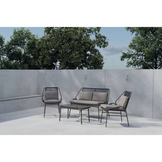 Paris Prix - Salon de Jardin 4 Places "Zakynthos" 118cm Marron - Image 3
