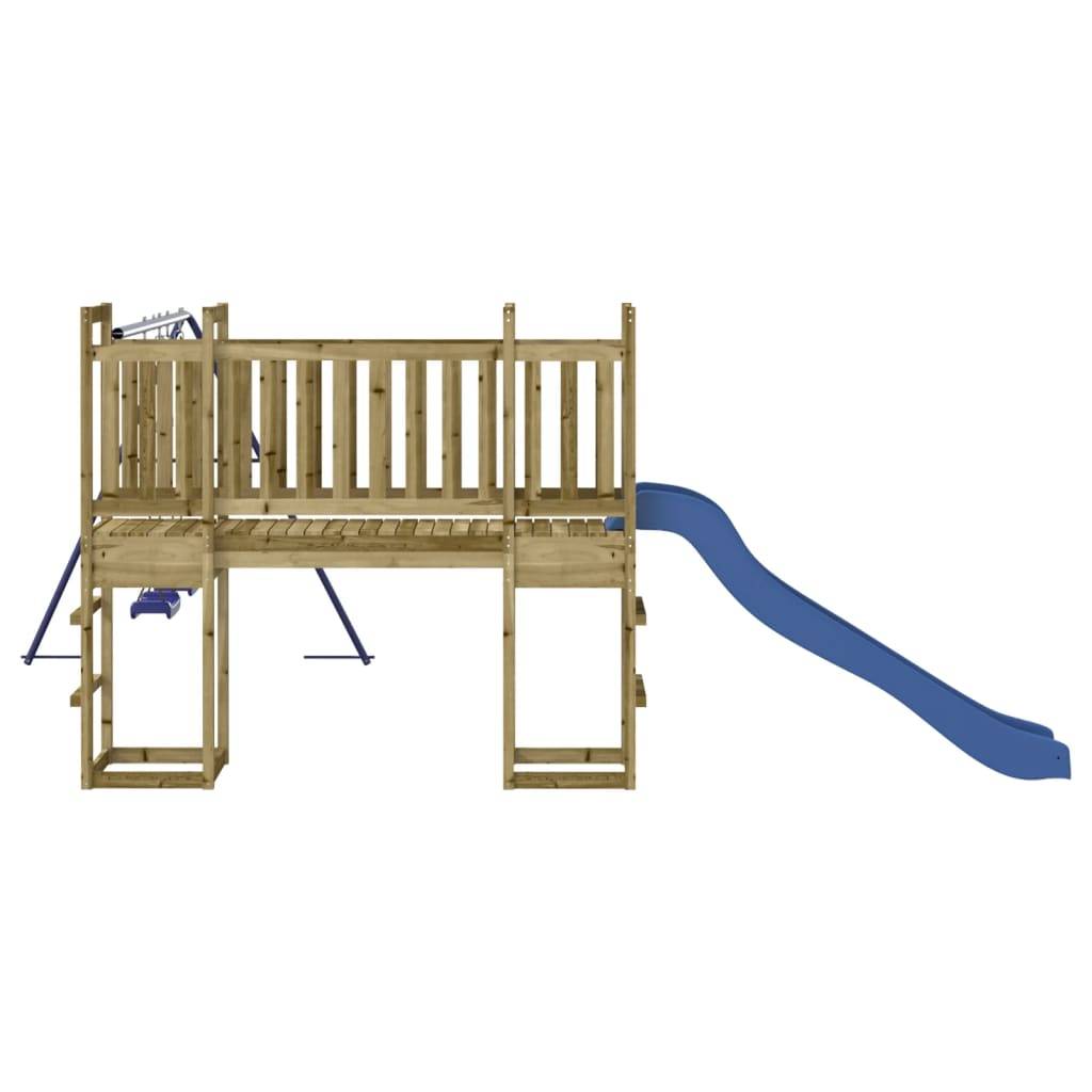 Helloshop26 - Aire de jeux d'extérieur balançoires toboggan portiques robuste jeux jardin 308 x 467 x 169 cm bois de pin imprégné - Imagen 5