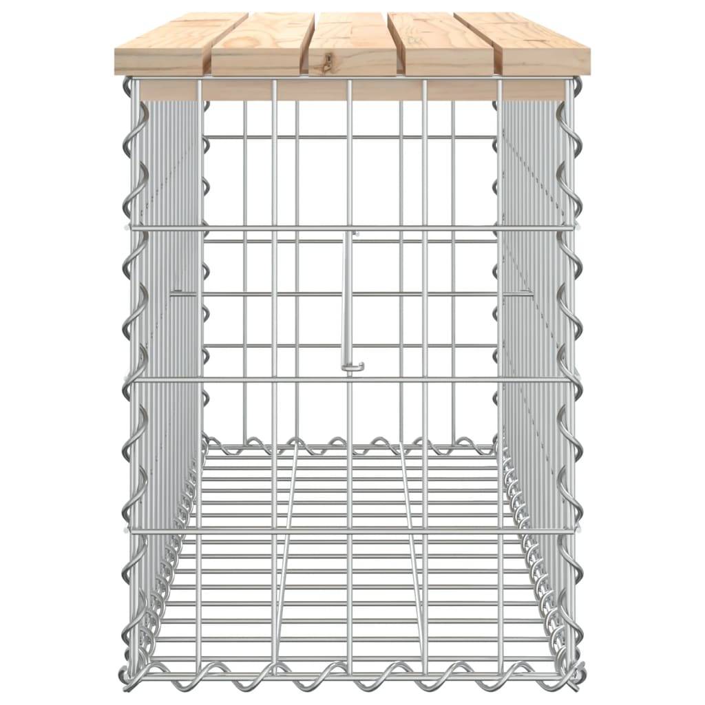 Maison Chic - Banc de jardin - Banc d'extérieur - Banquette design de gabion 83x31,5x42cm bois massif de pin - Imagen 4