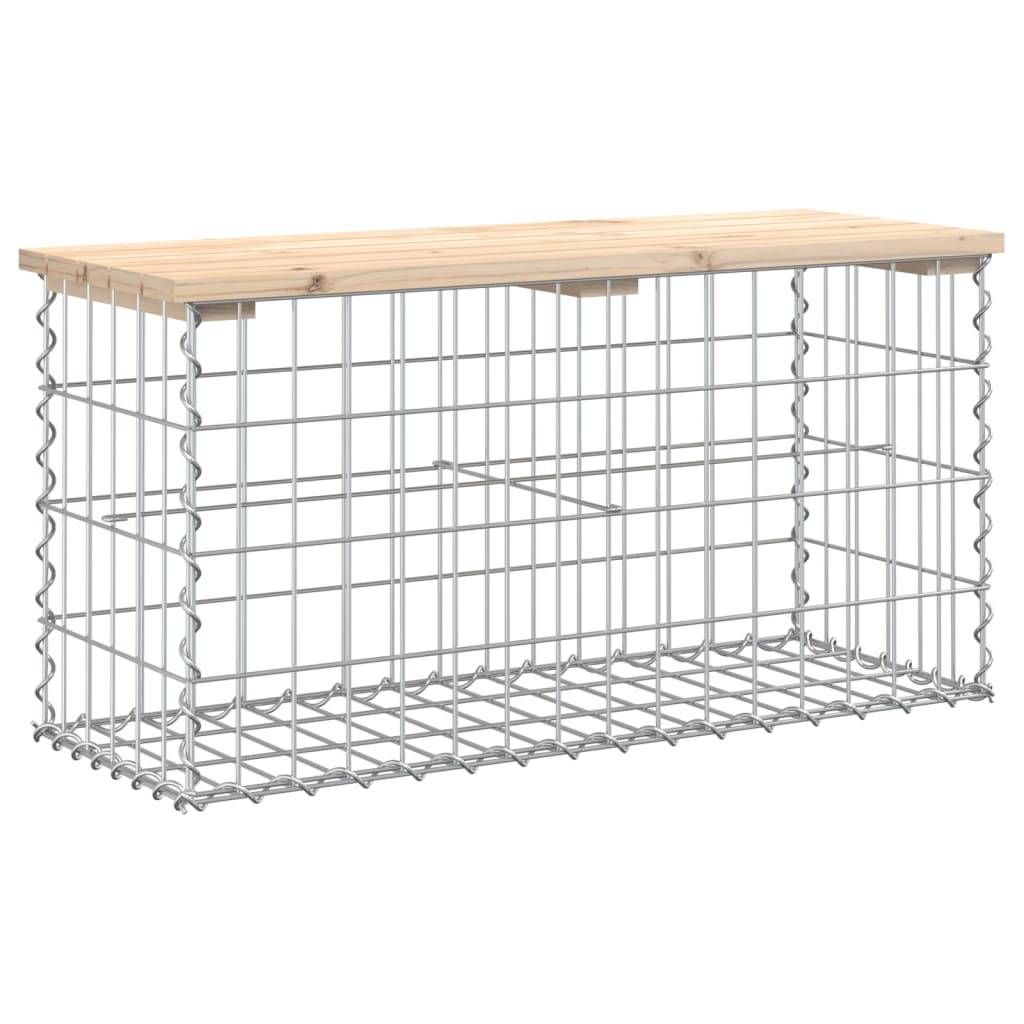 Maison Chic - Banc de jardin - Banc d'extérieur - Banquette design de gabion 83x31,5x42cm bois massif de pin - Imagen 1