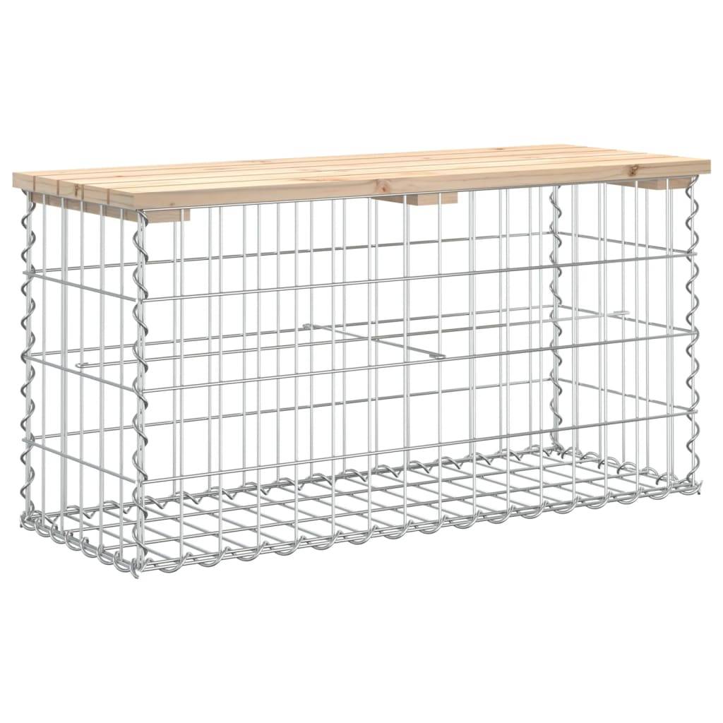 Maison Chic - Banc de jardin - Banc d'extérieur - Banquette design de gabion 83x31,5x42cm bois massif de pin - Imagen 5