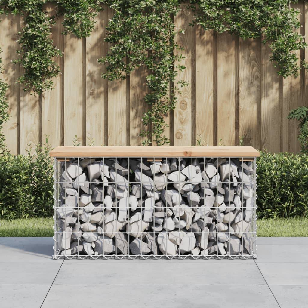 Maison Chic - Banc de jardin - Banc d'extérieur - Banquette design de gabion 83x31,5x42cm bois massif de pin - Imagen 2