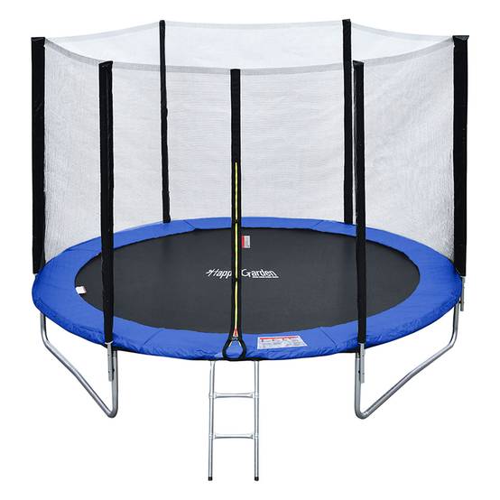 Pack Premium Trampoline 245cm réversible bleu / vert CANBERRA + filet, échelle, bâche et kit d'ancrage - HAPPY GARDEN - Imagen 1