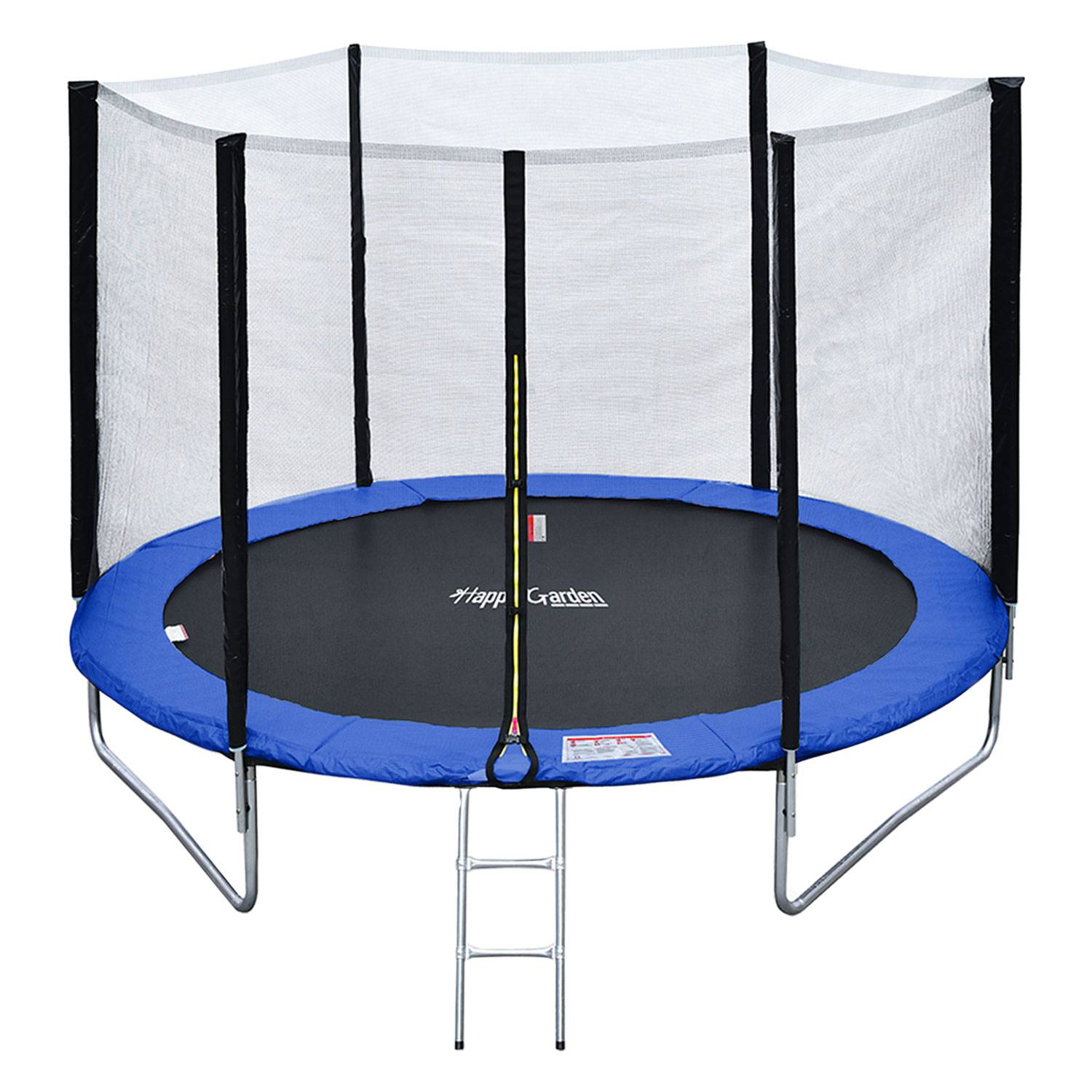 Pack Premium Trampoline 245cm réversible bleu / vert CANBERRA + filet, échelle, bâche et kit d'ancrage - HAPPY GARDEN - Imagen 1