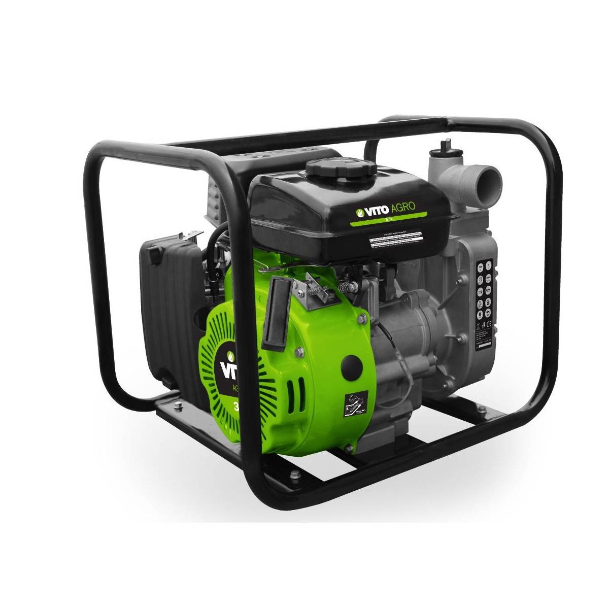 Pompe à eau 105 Cm3 4T 3CV Evacuation eaux usées Kit Tuyaux 10m Ø43Cm VITO - Imagen 2