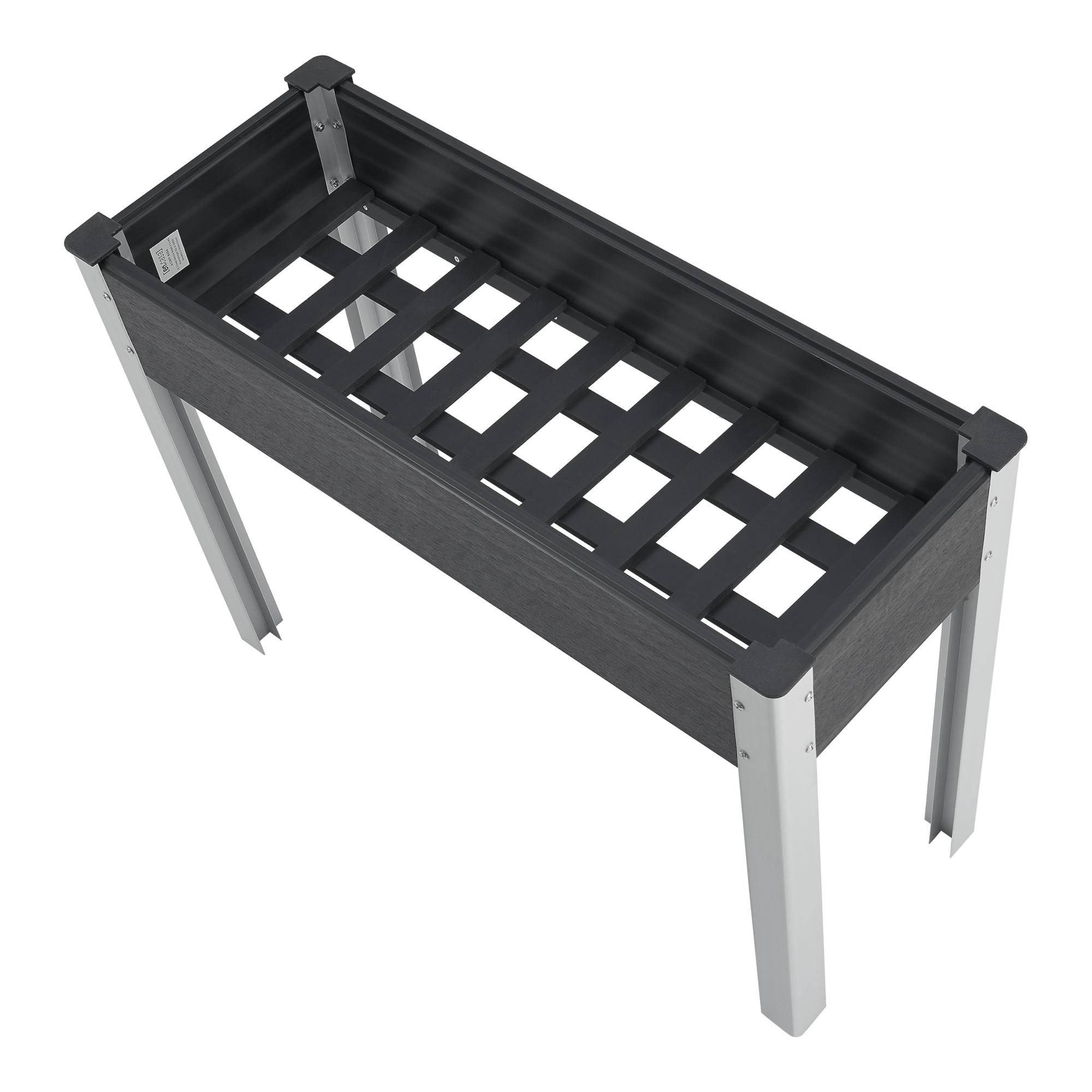 Helloshop26 - Potager surélevé à fond grillagé 100 x 40 x 75 cm gris foncé - Imagen 5