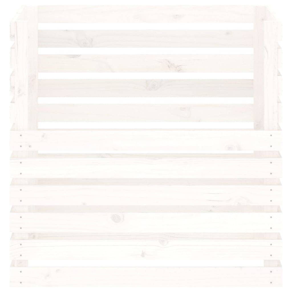 Composteur de jardin 500L en bois de pin pour recyclage déchets Blanc – ComfortXL Outdoor Living - Image 5