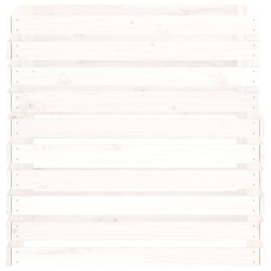 Composteur de jardin 500L en bois de pin pour recyclage déchets Blanc – ComfortXL Outdoor Living - Image 6