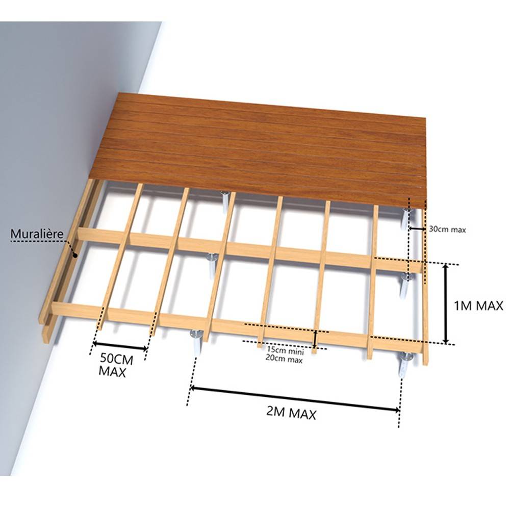 Decklinea - Vis de Fondation SPIRAL - Pour Terrasse Bois - Hauteur : 80cm - Fixation - Facile & Rapide à Monter - Imagen 6