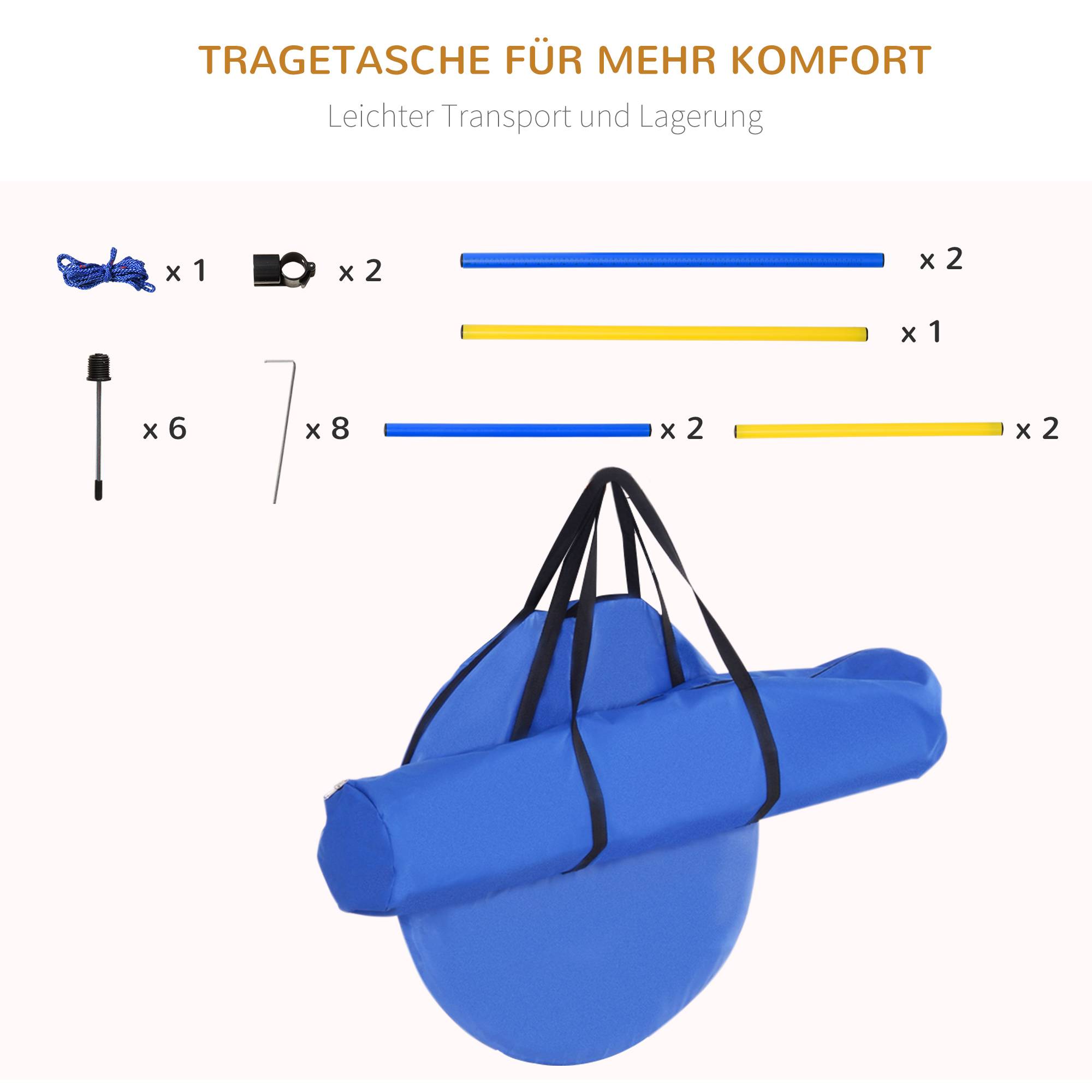 Kit d'agility pour chien polyester bleu 148 x 60 x 60 cm - PANGIVO - Image 9