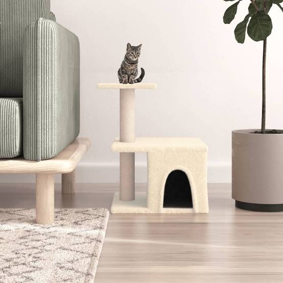 Vidaxl - Arbre à chat avec griffoirs en sisal crème 48 cm vidaXL 171786 - Image 1
