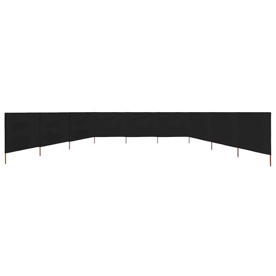 Paravent 9 panneaux tissu non-tissé bois noir 1200 x 160 cm - PANGIVO - Image 3