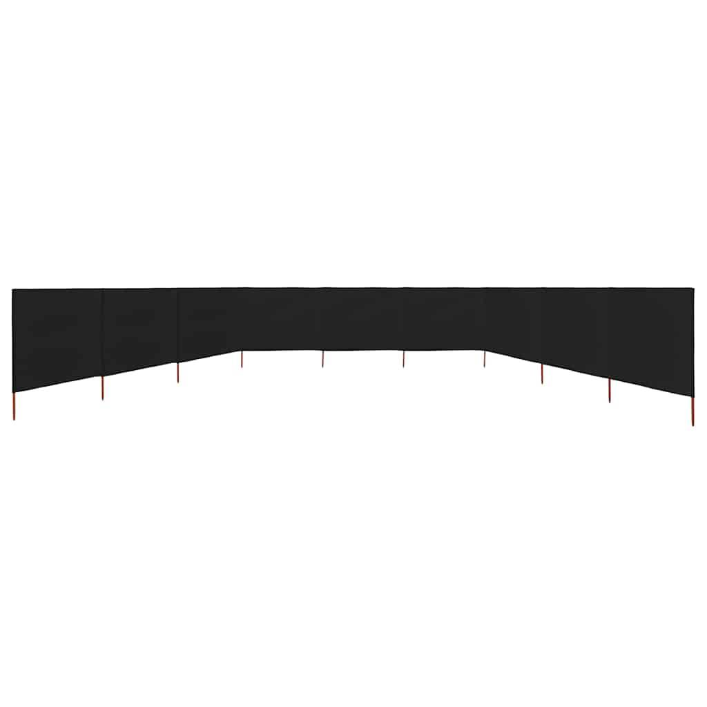 Paravent 9 panneaux tissu non-tissé bois noir 1200 x 160 cm - PANGIVO - Image 3