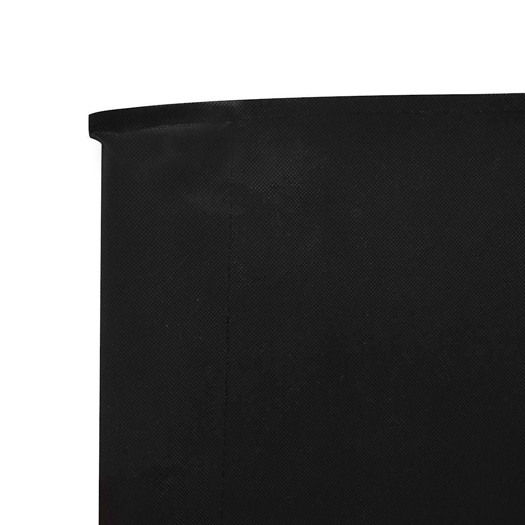 Paravent 9 panneaux tissu non-tissé bois noir 1200 x 160 cm - PANGIVO - Image 4