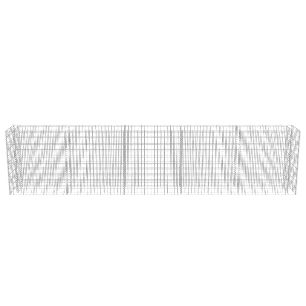 Helloshop26 - Jardinière lit surélevé plantes fleurs jardin à gabion acier galvanisé 450 x 50 x 100 cm - Imagen 3