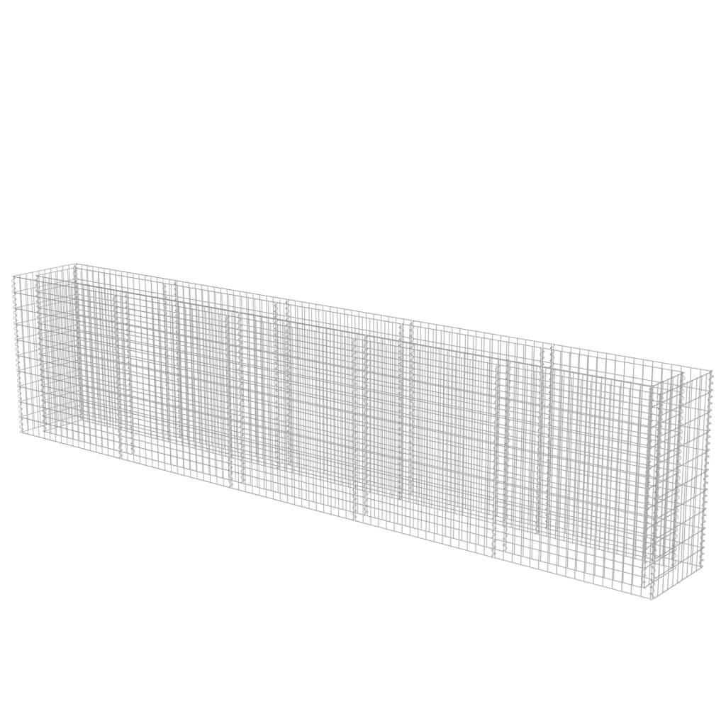 Helloshop26 - Jardinière lit surélevé plantes fleurs jardin à gabion acier galvanisé 450 x 50 x 100 cm - Imagen 1