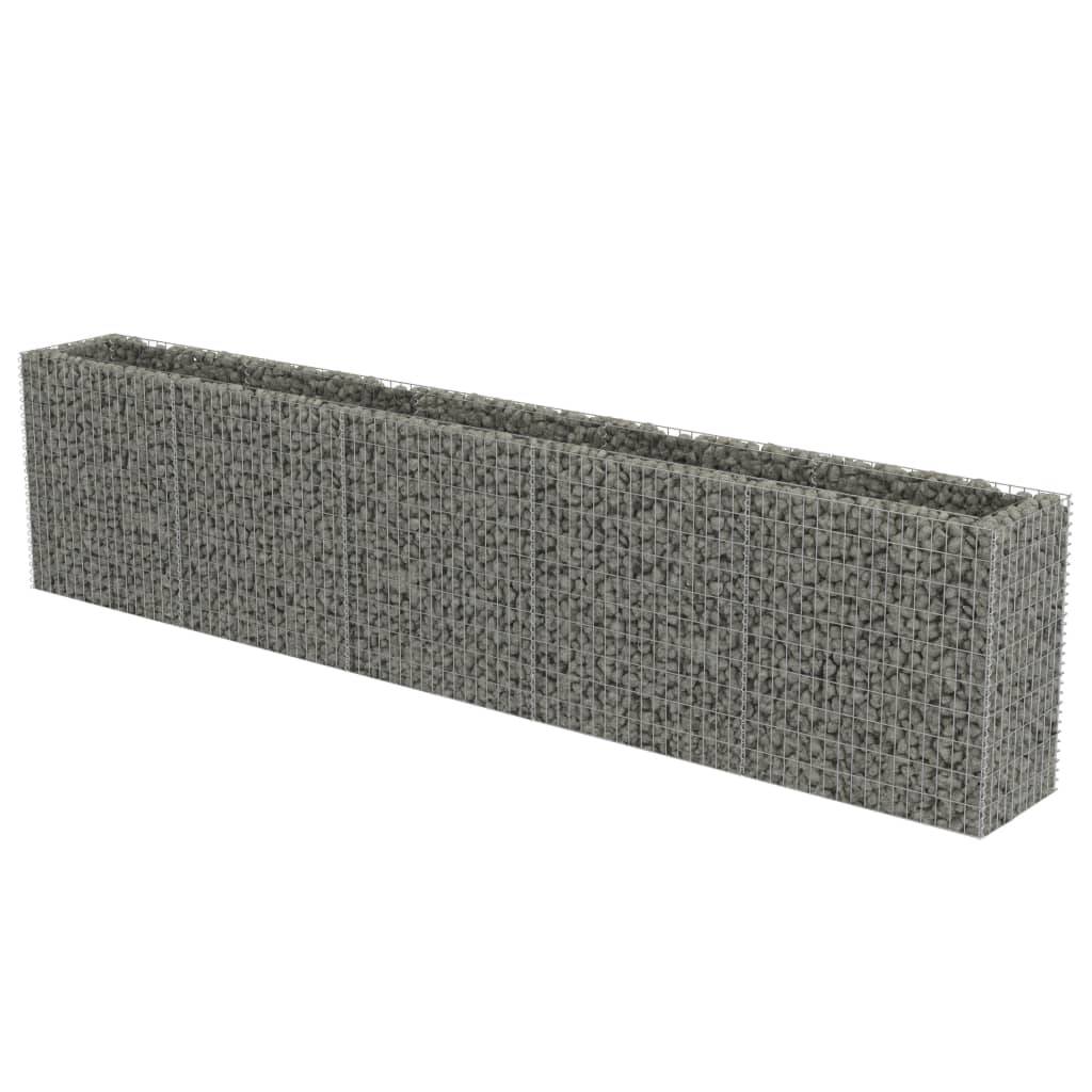 Helloshop26 - Jardinière lit surélevé plantes fleurs jardin à gabion acier galvanisé 450 x 50 x 100 cm - Imagen 2