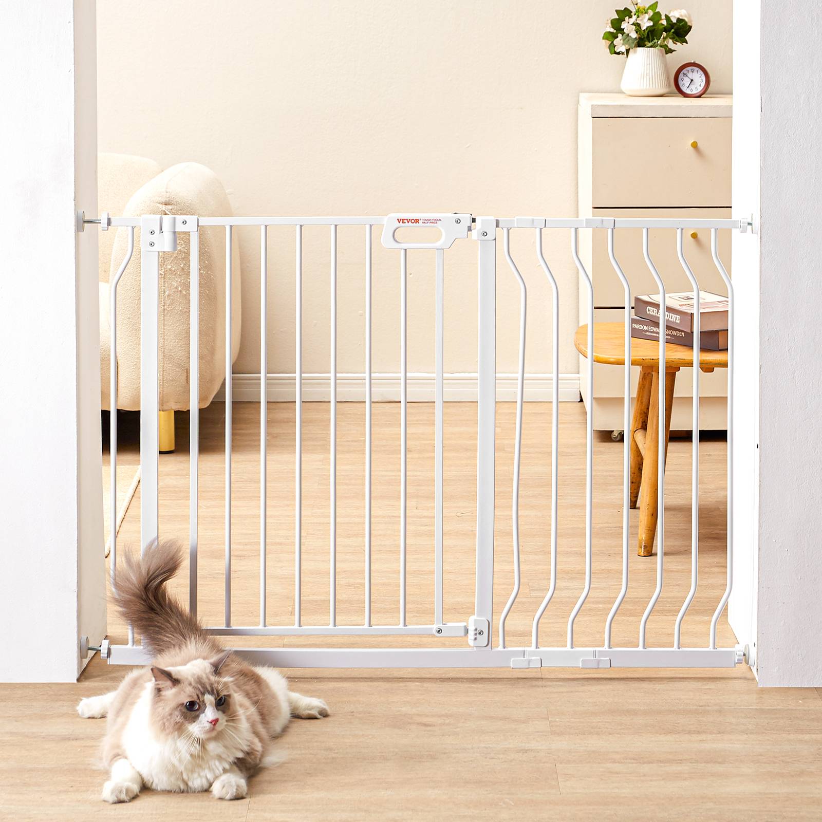 VEVOR Barrière de Sécurité Extensible Clôture Enfant Chien 75-123x76 cm Escalier - Image 8