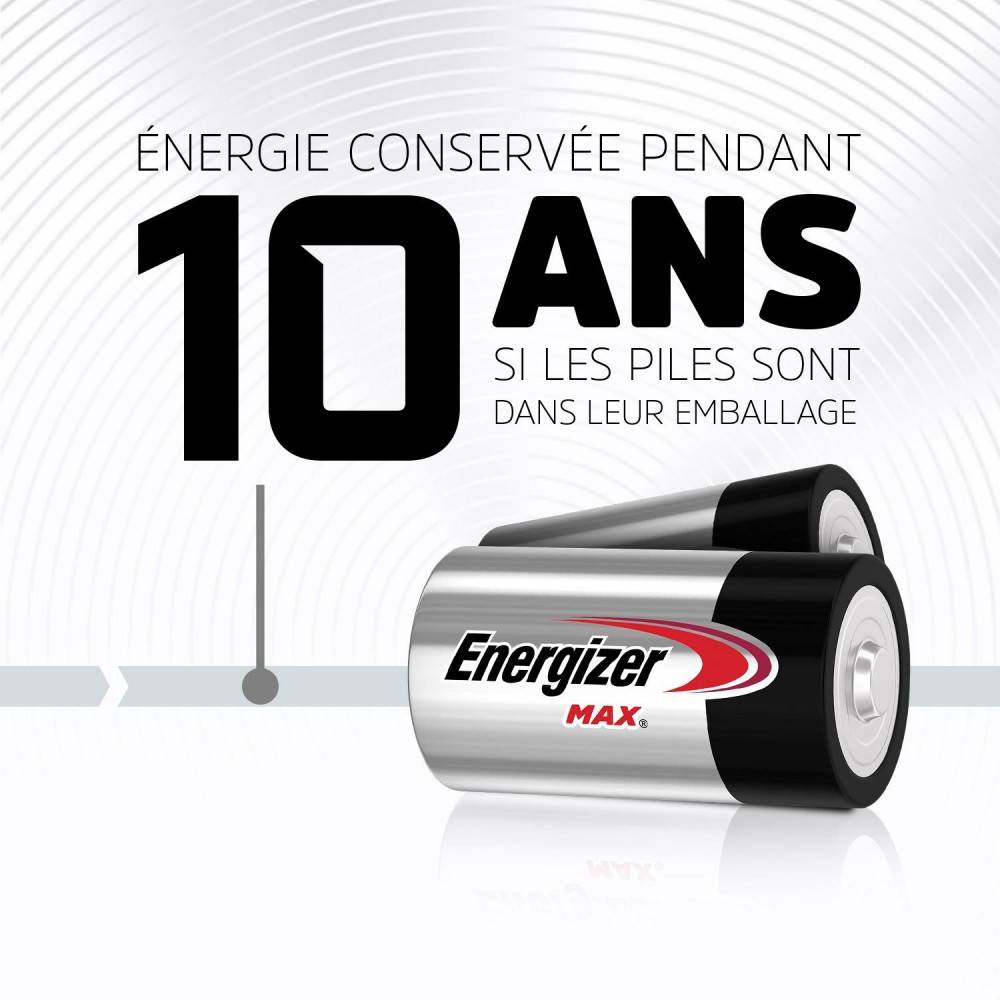 Energizer - Lot de 2 piles alcaline lr20 d Max, 1.5 V, ENERGIZER - Image 4