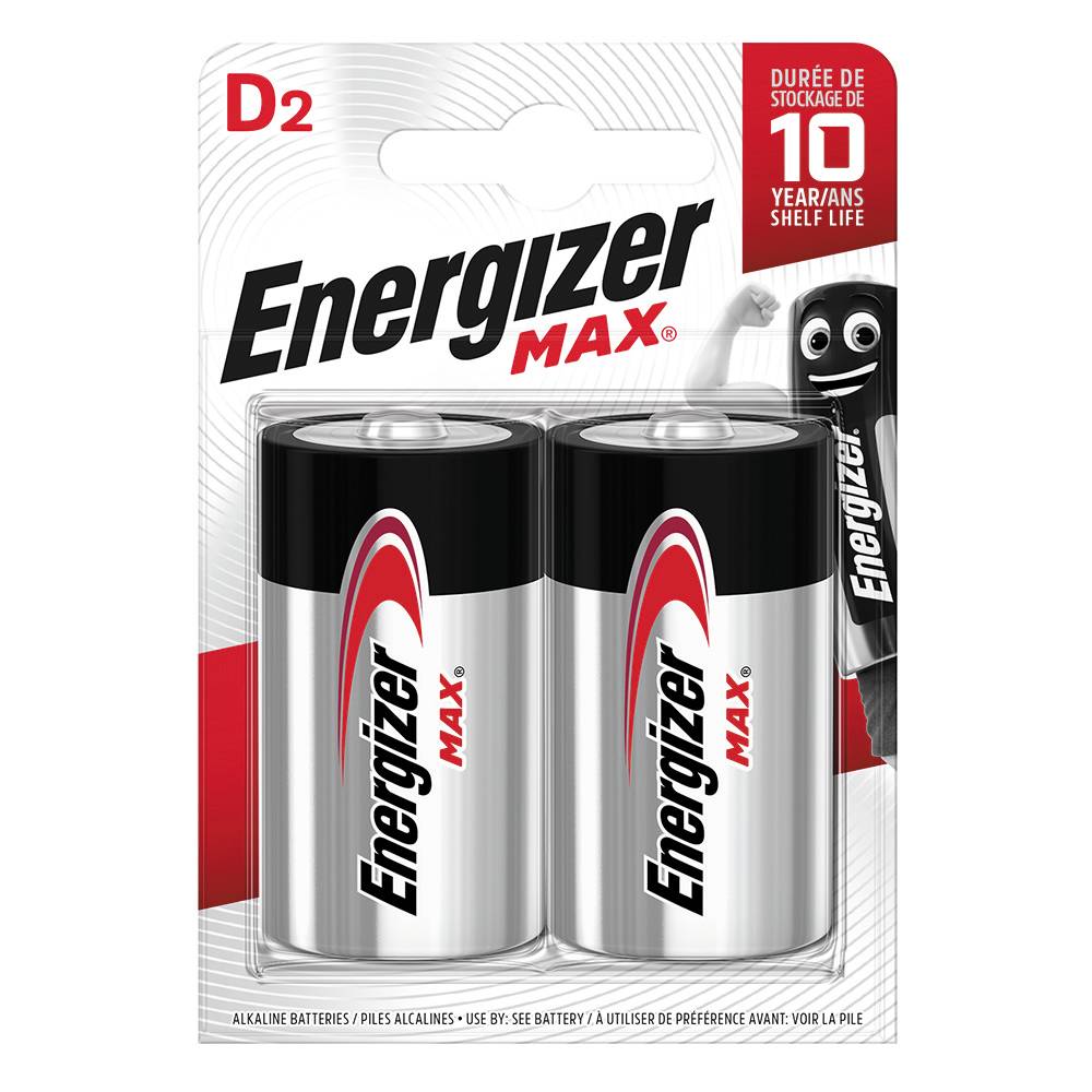 Energizer - Lot de 2 piles alcaline lr20 d Max, 1.5 V, ENERGIZER - Image 1