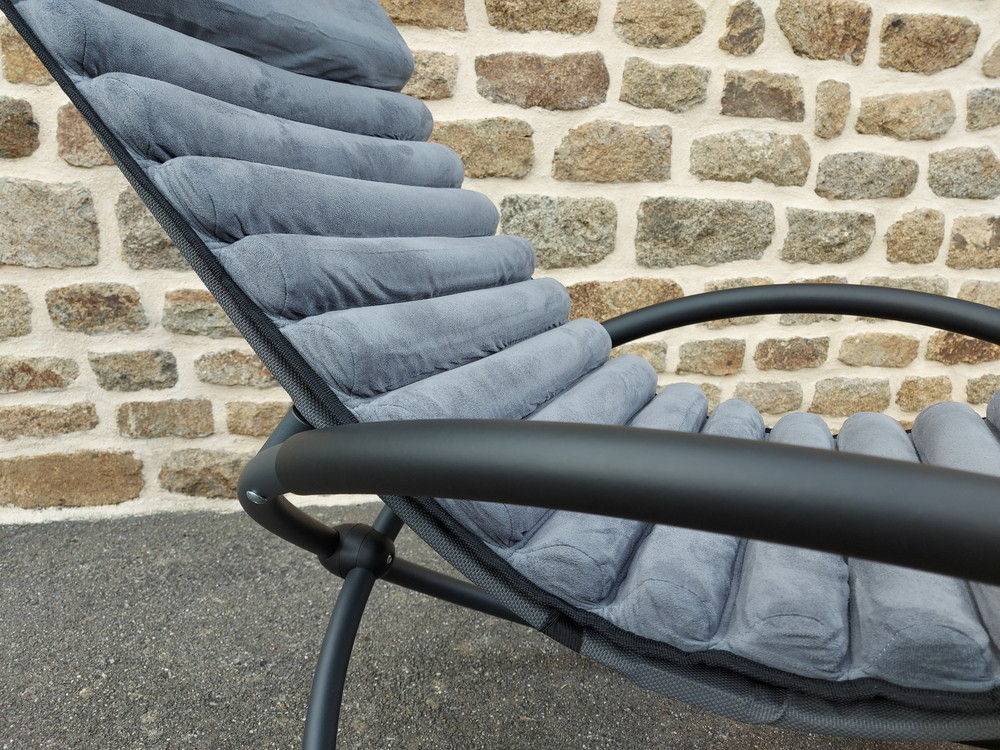 Chalet & Jardin - Bain de soleil Swing Luxe Monaco en aluminium - Gris anthracite Chalet & Jardin - Image 4