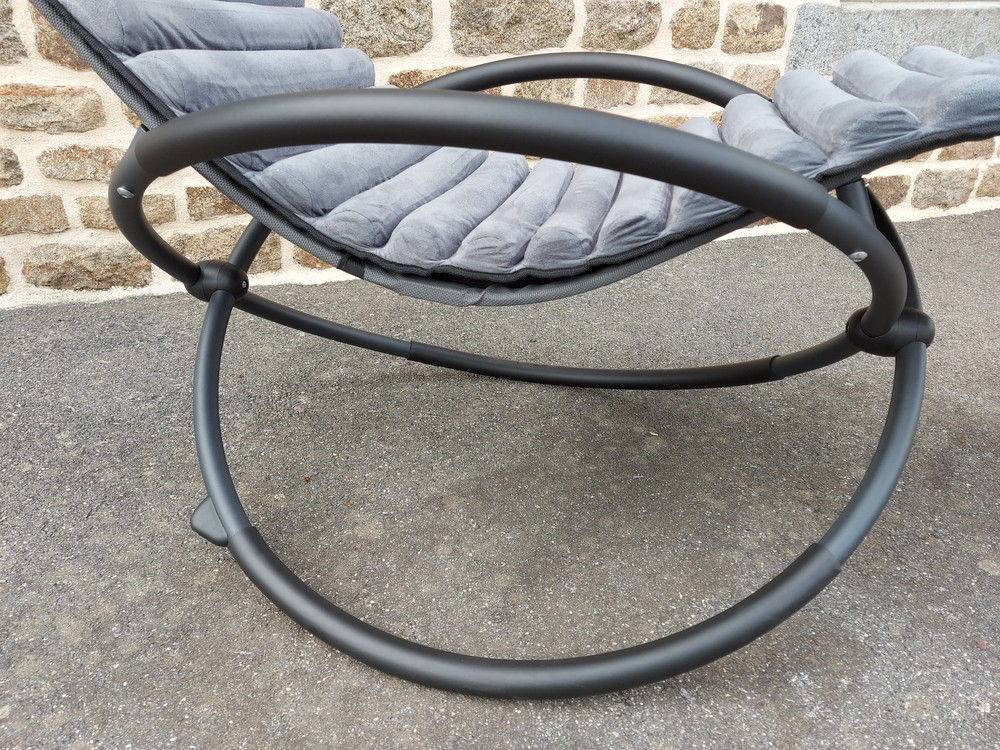 Chalet & Jardin - Bain de soleil Swing Luxe Monaco en aluminium - Gris anthracite Chalet & Jardin - Image 3