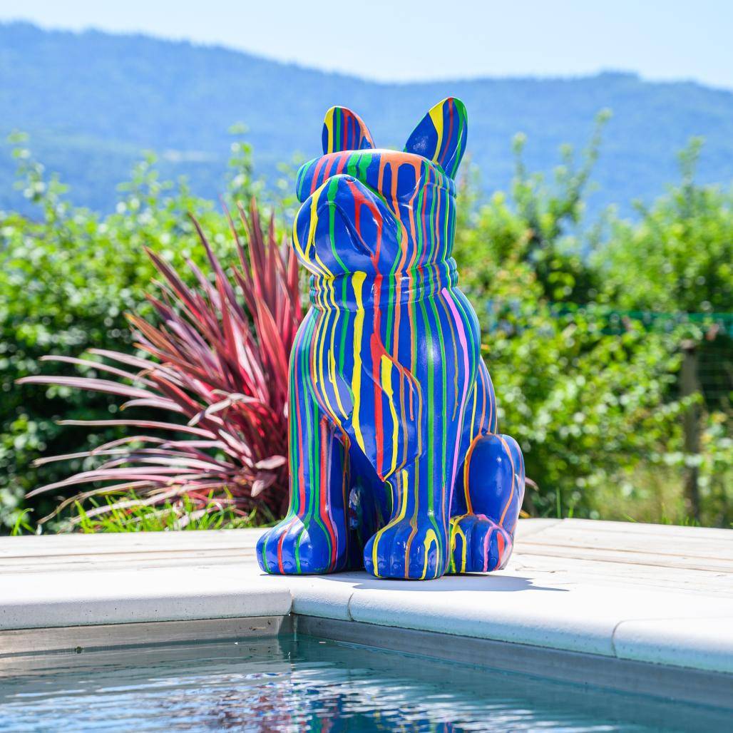 BOULEDOGUE LUNETTES CRAVATE EN RESINE H 80CM - 299,00
