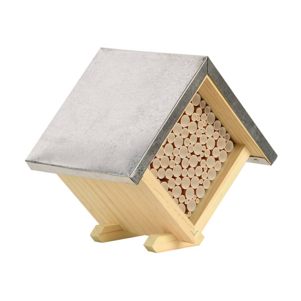 Animallparadise - Maison à abeilles carrée, hauteur 18 cm en bois - Imagen 9